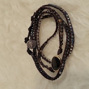 Brand New Cape Diablo Onyx Moonlight Protection Wrap Bracelet $49.
